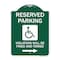 Signmission Reserved Parking Violators Fined & Towed Right Arrow Heavy-Gauge Alum Sign, 18" x 24", GW-1824-22997 A-DES-GW-1824-22997 - alternate 1